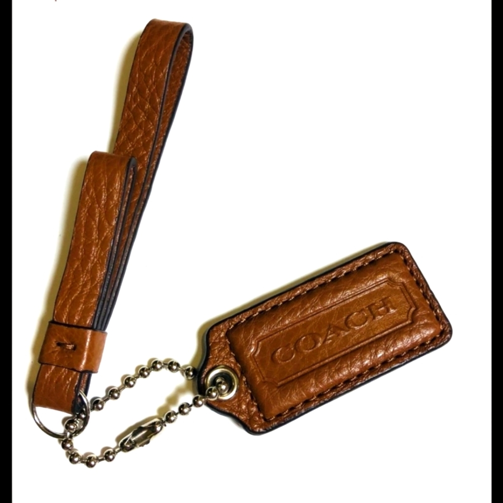 COACH leather purse tag